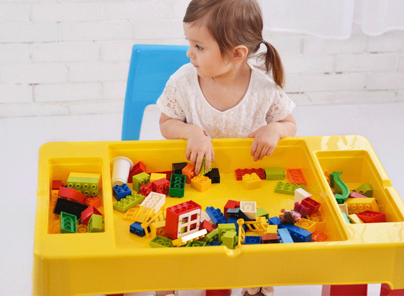 Toddler Table for Building Blocks | Multipurpose Kids Table & Chairs