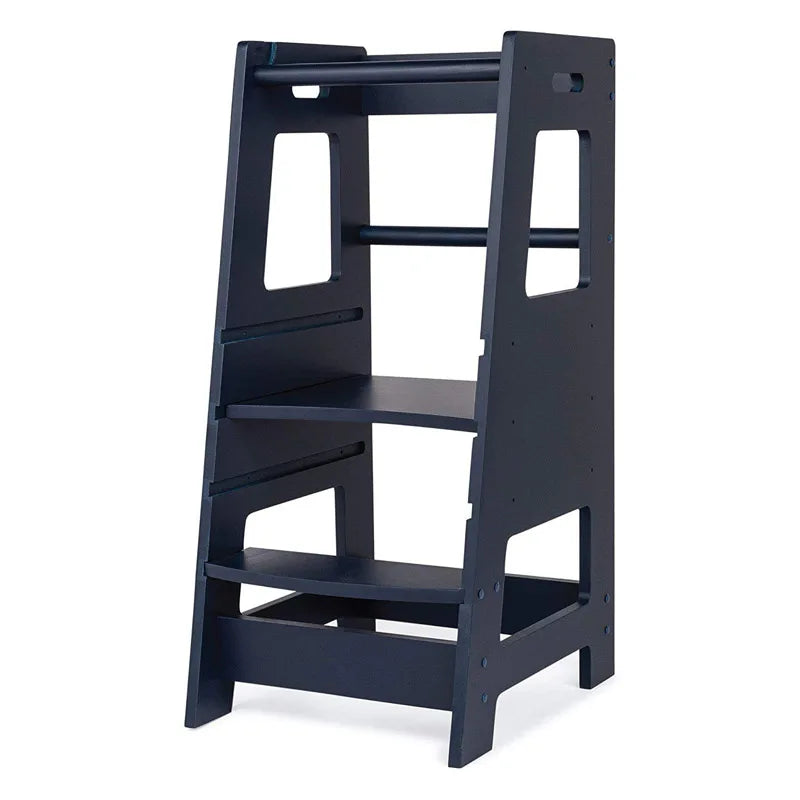 Toddler Tower Montessori Style Kitchen Helper (Navy Blue)
